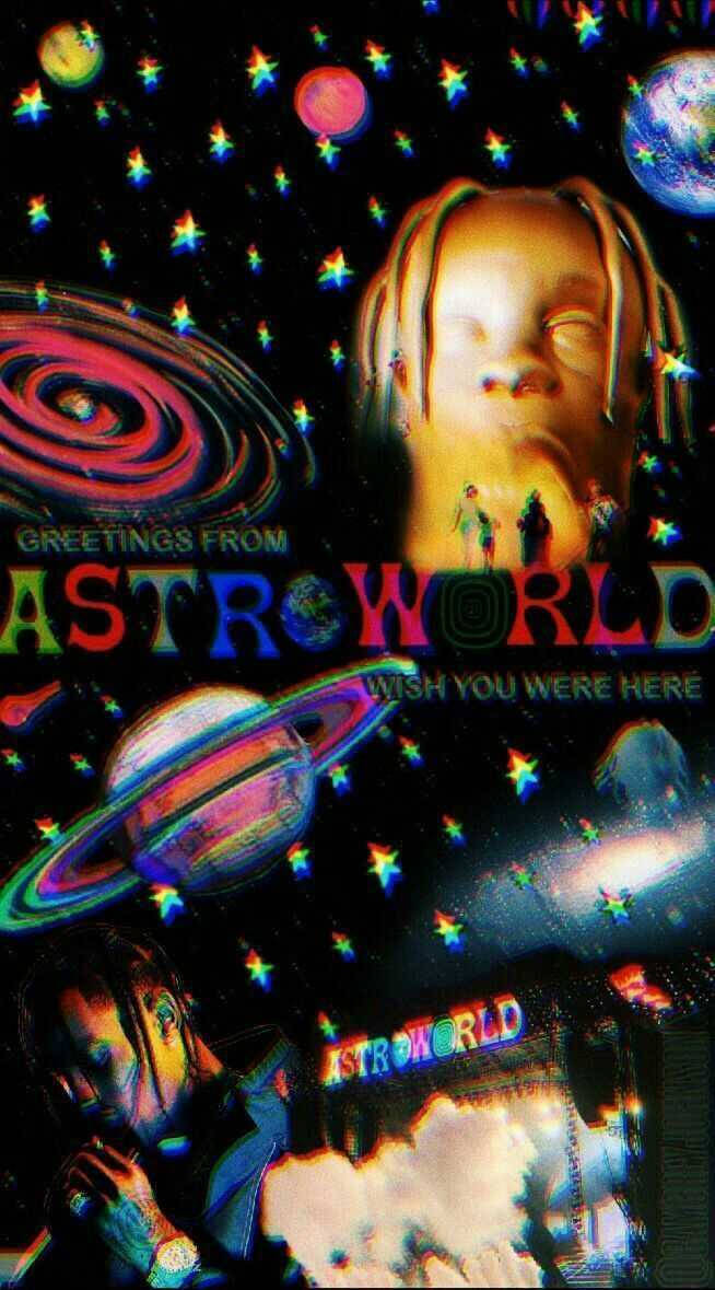 Astroworld Iphone Blurry Symbolisms Background