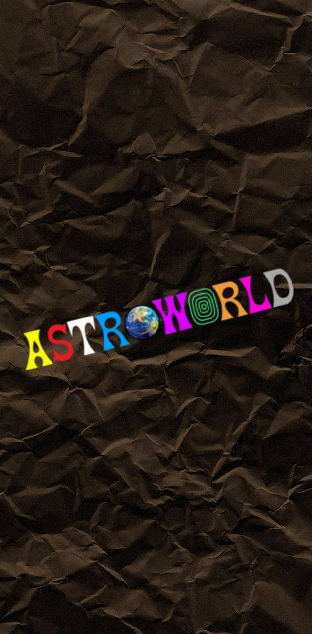 Astroworld Iphone Crumpled Brown Paper Background