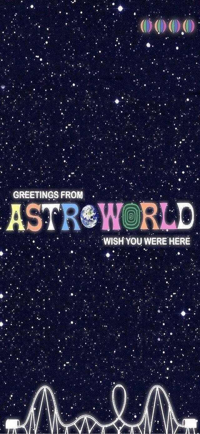 Astroworld Iphone Greeting Card Starry Night Background