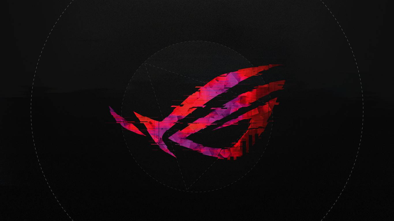 Asus Rog 4k Gaming Glitching Logo Background