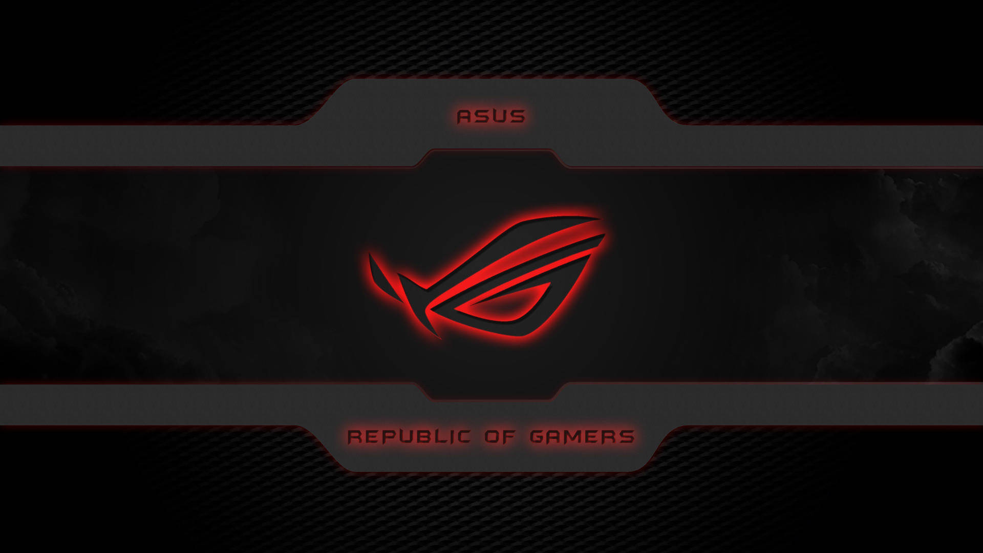 Asus Rog 4k Gaming Logo Glowing Red Background