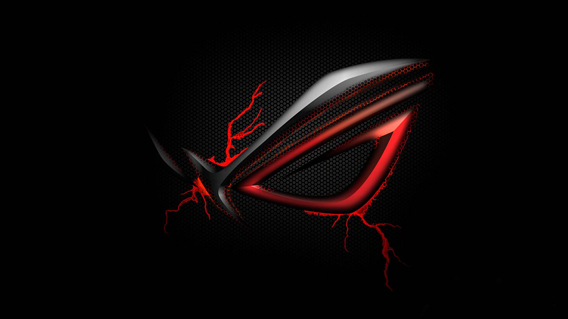 Asus Rog 4k Gaming Logo With Red Lightning