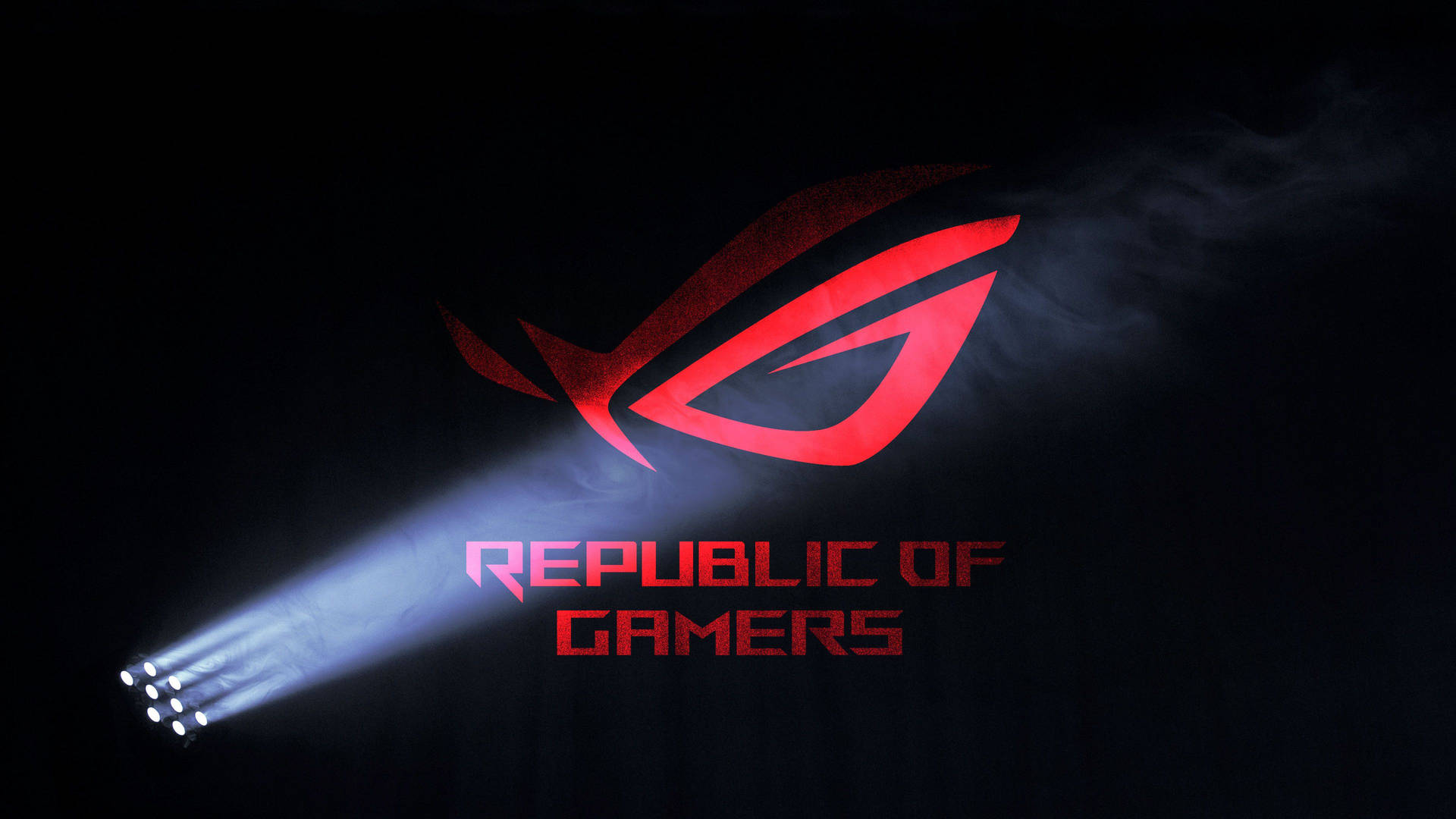 Asus Rog 4k Gaming Logo With Spotlight Background