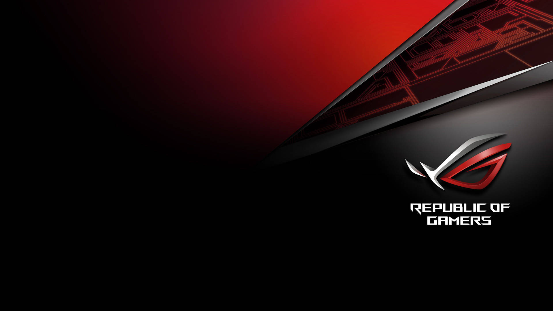 Asus Rog 4k Gaming Red And Black Logo Background