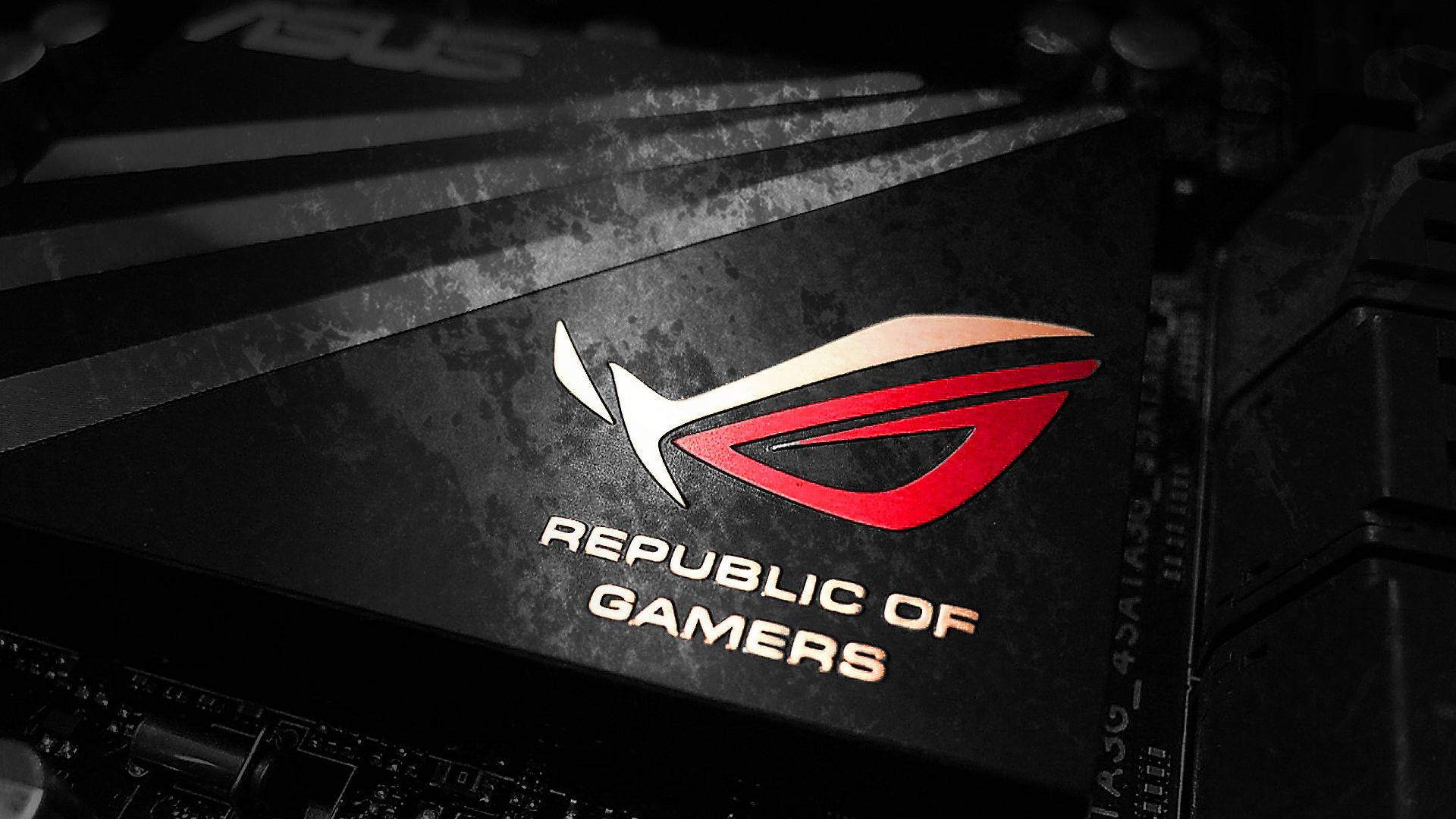 Asus Rog Logo On Laptop Background