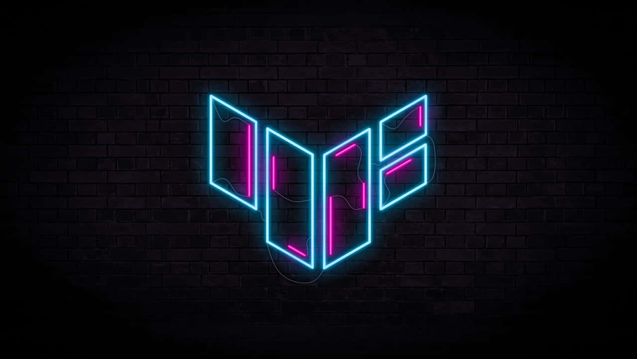 Asus T U F Gaming Logo Neon Wallpaper Background