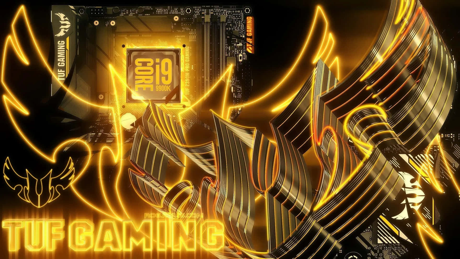 Asus T U F Gaming Motherboard Artwork Background
