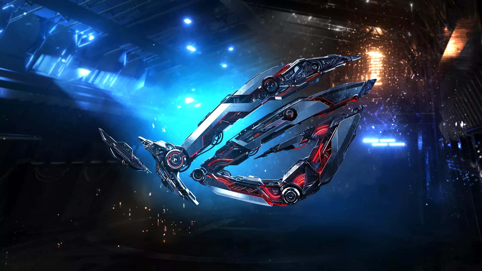 Asus T U F Gaming Spaceship Concept Art Background