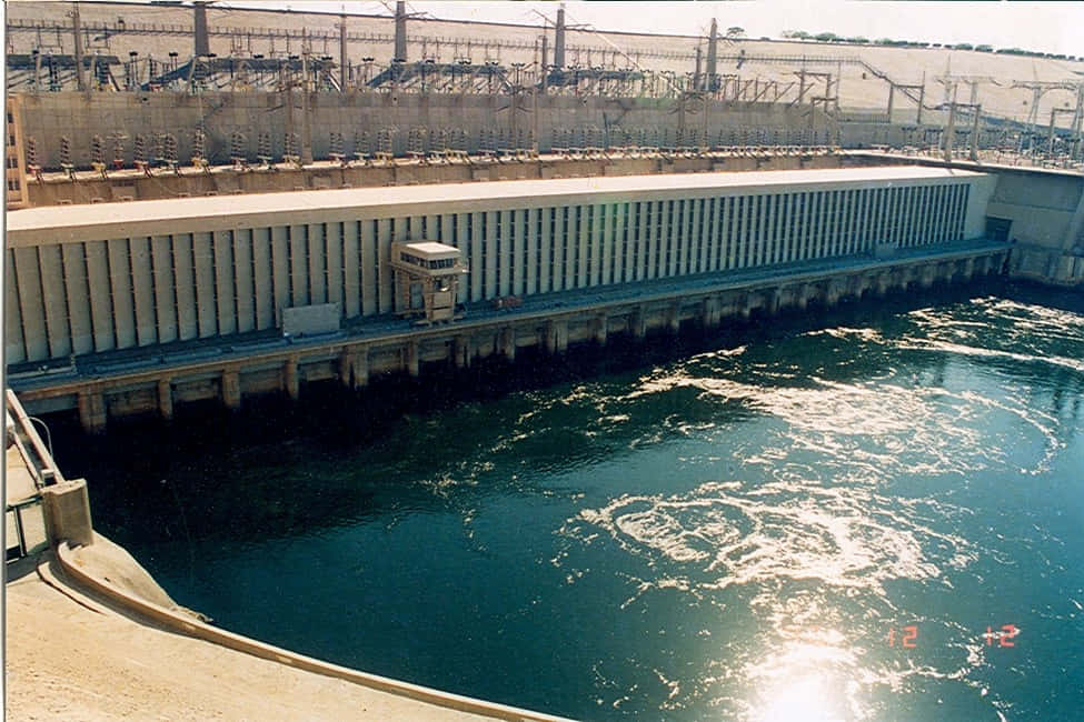 Aswan High Dam Sunlight Background