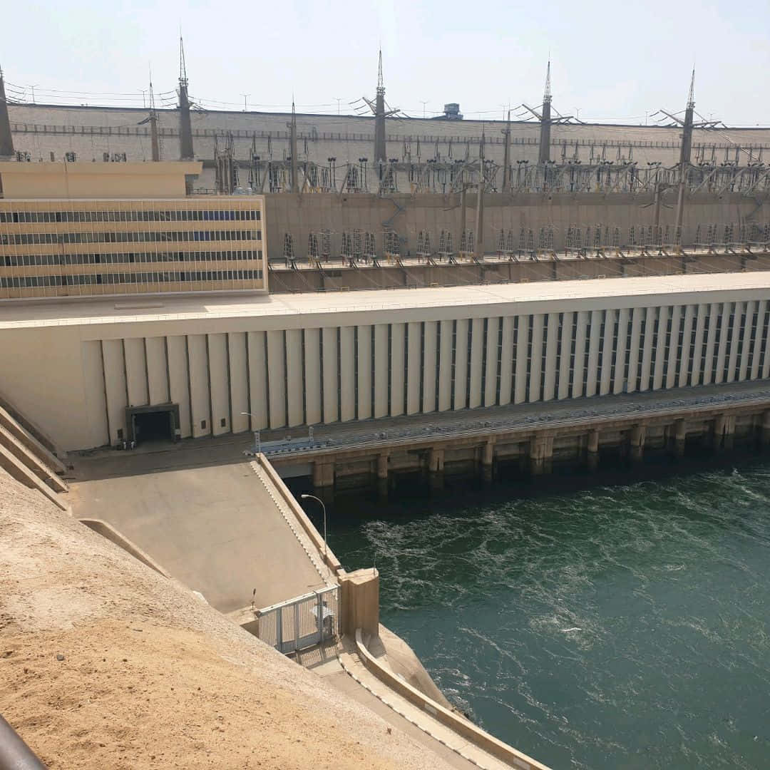 Aswan High Dam Walkway Background