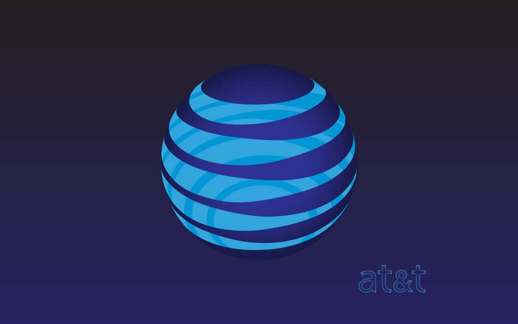 At&t Logo On A Blue Background Background