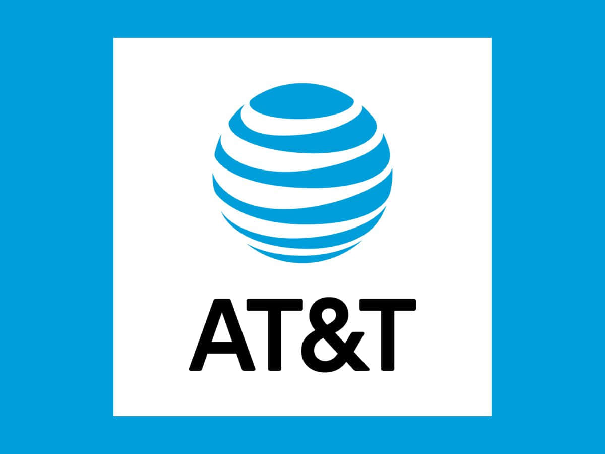 At&t Logo On A Blue Background Background