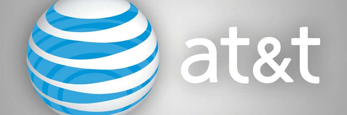 At&t Logo On A Gray Background