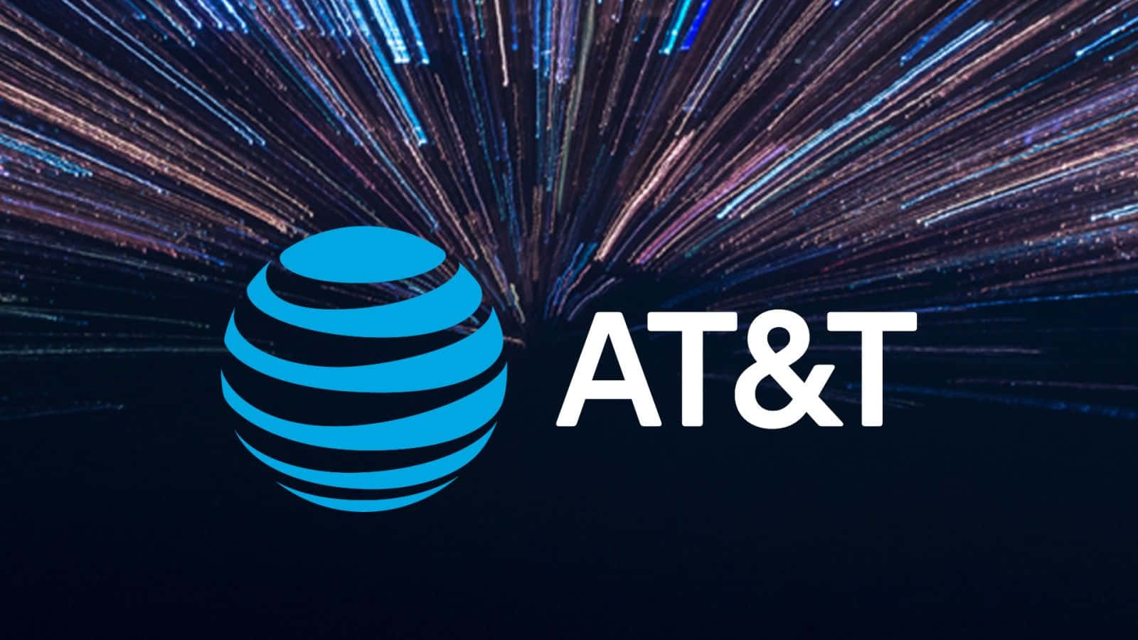 At&t Logo With A Blue Background Background