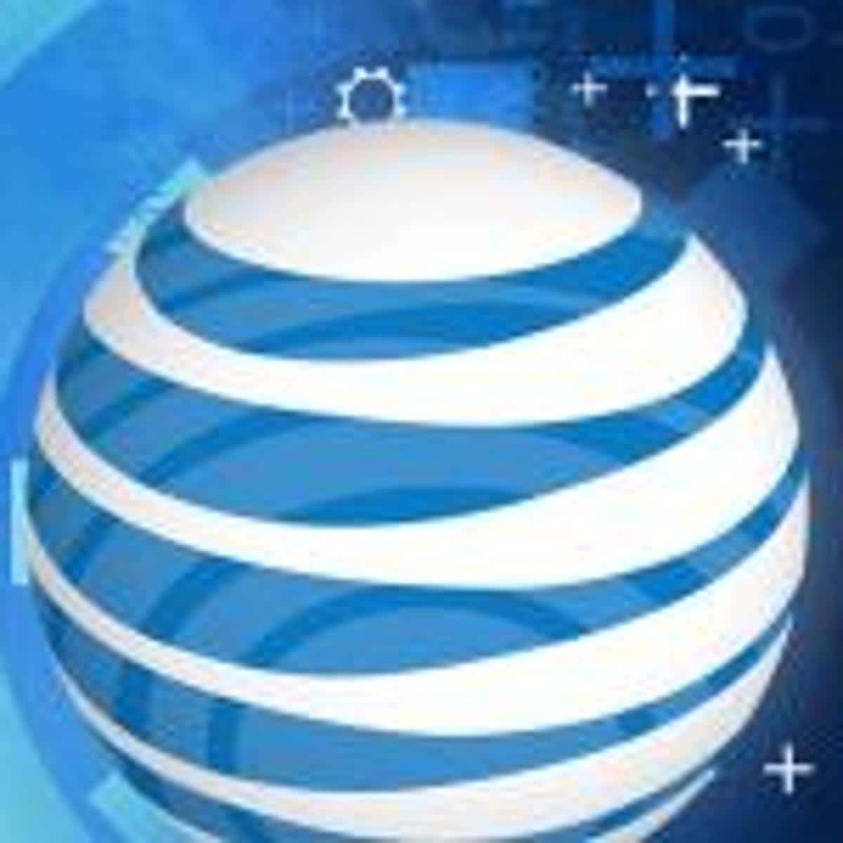 At&t 's Logo Is Shown On A Blue Background Background