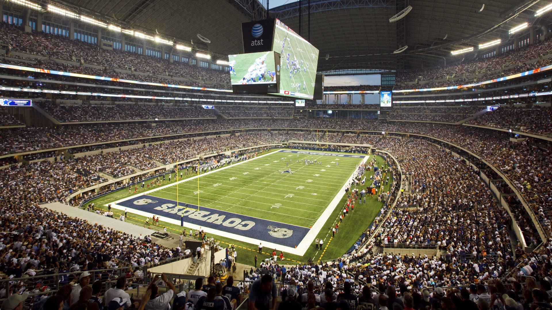 At&t Stadium And The Awesome Dallas Cowboys Background