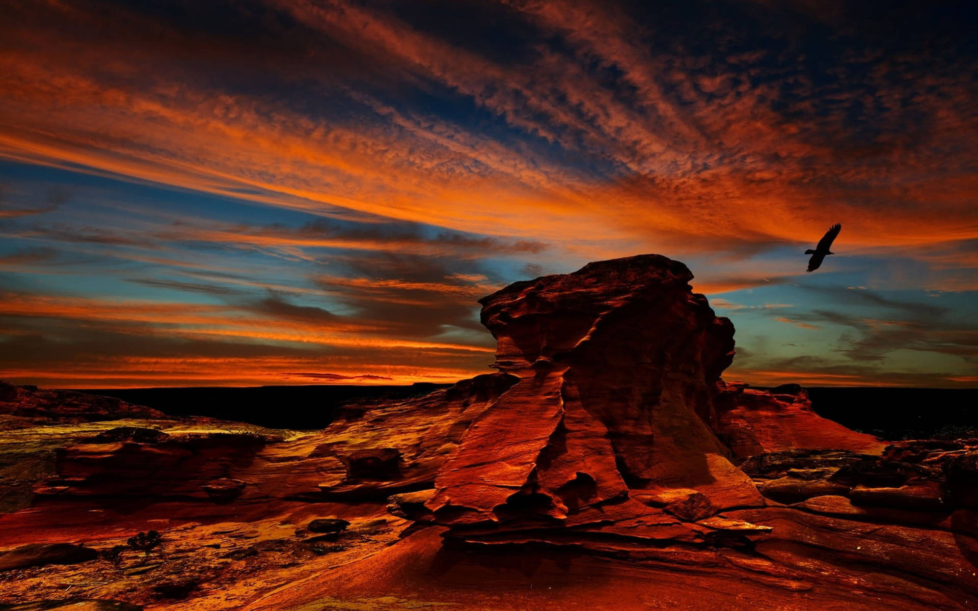 Atacama Desert Beautiful Sunset Background