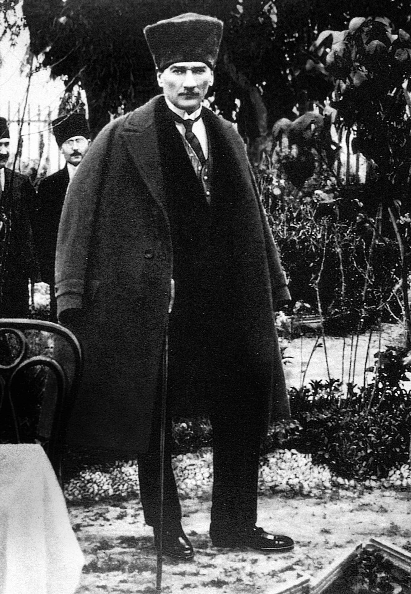 Ataturk In A Coat Background