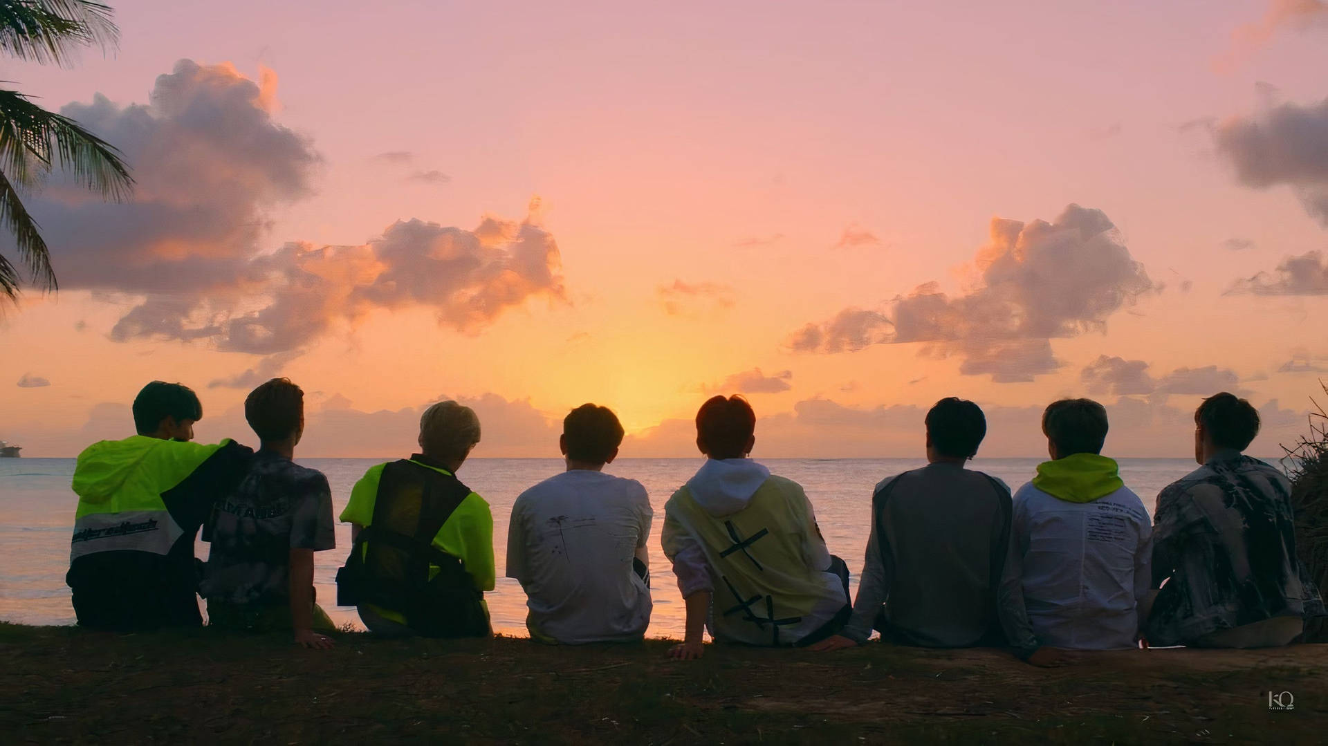 Ateez In Sunset Desktop Background