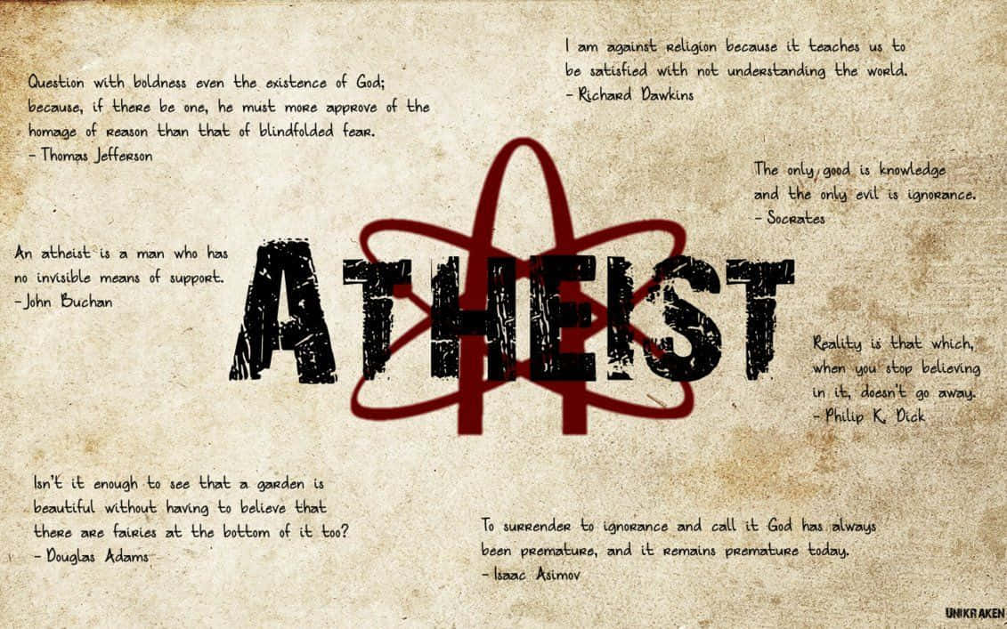 Atheist - A Poster With The Word Atheist