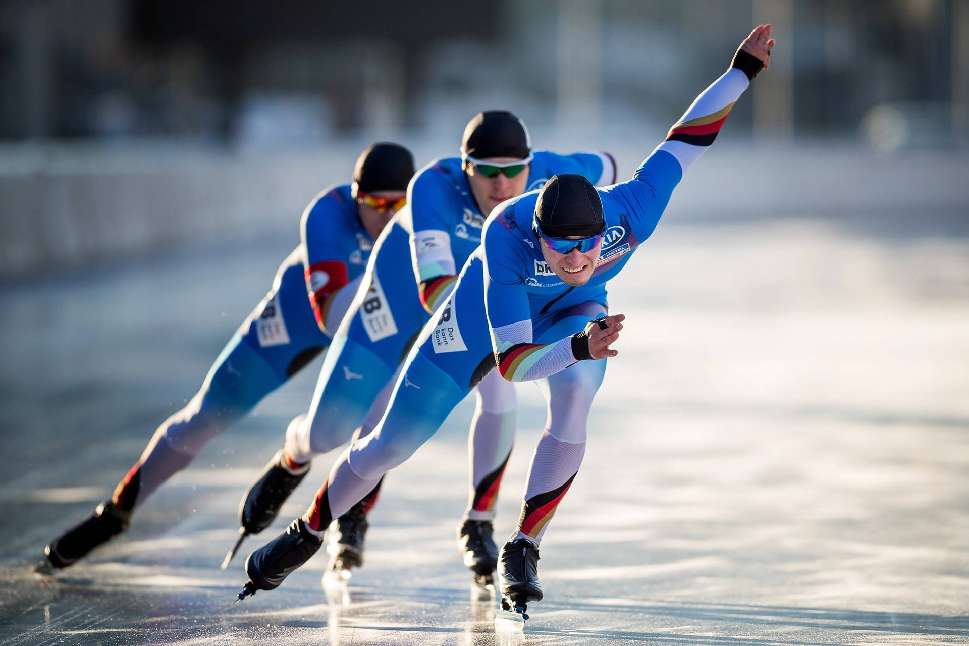 Athlete Embracing Triumph In Olympics