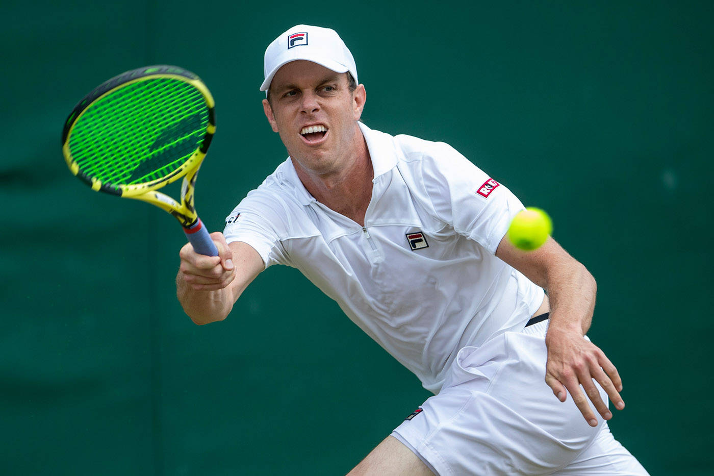 Athlete Sam Querrey Racing To Ball