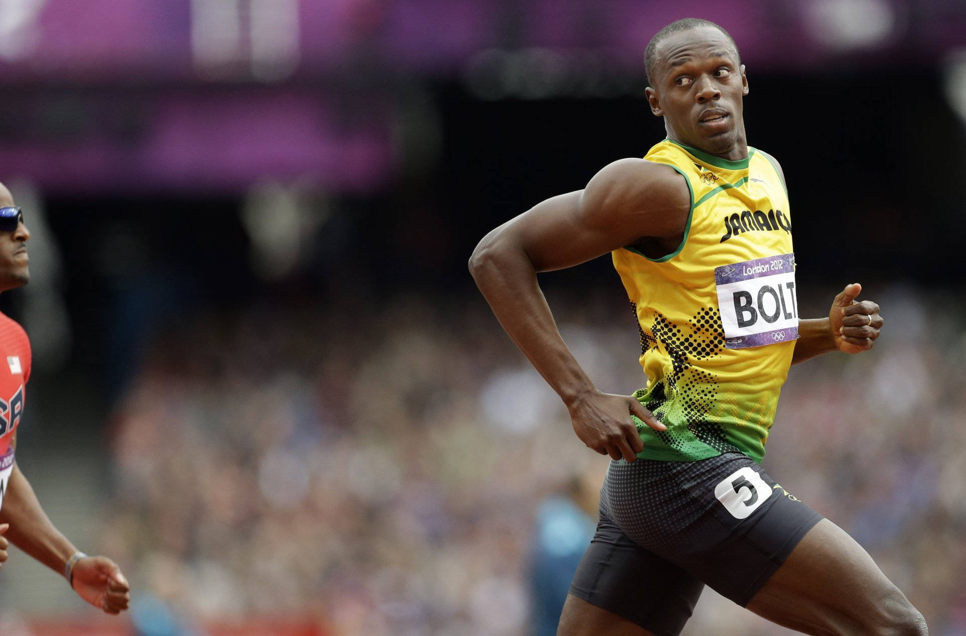 Athletic Champion Usain Bolt Background