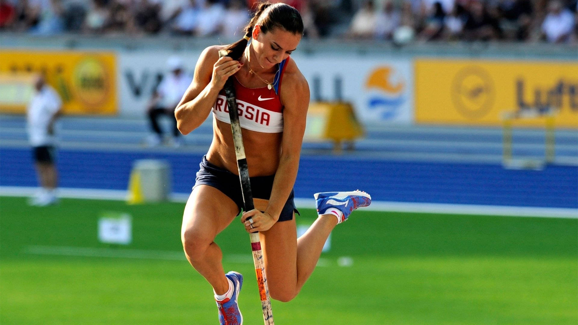 Athletic Olympic Champion Yelena Isinbayeva Background