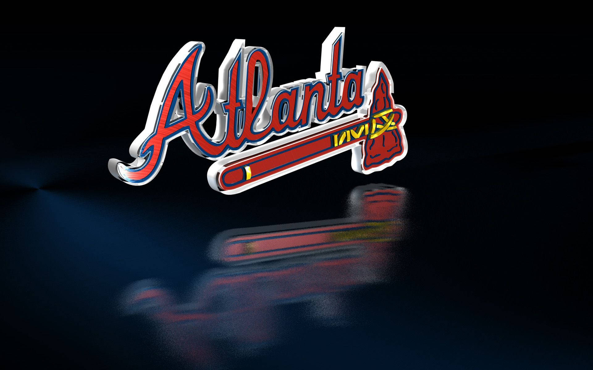 Atlanta Braves 3d Logo Background