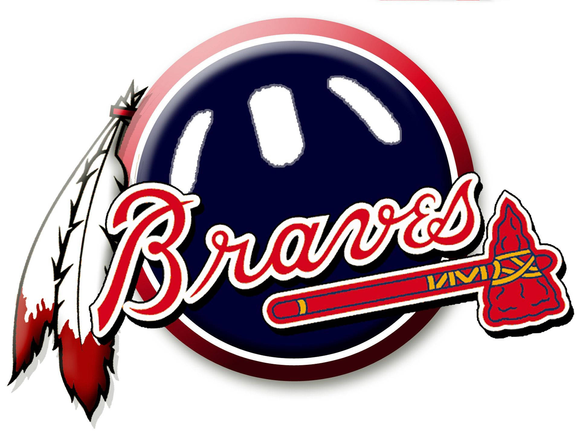 Atlanta Braves Feathers And Axe Background