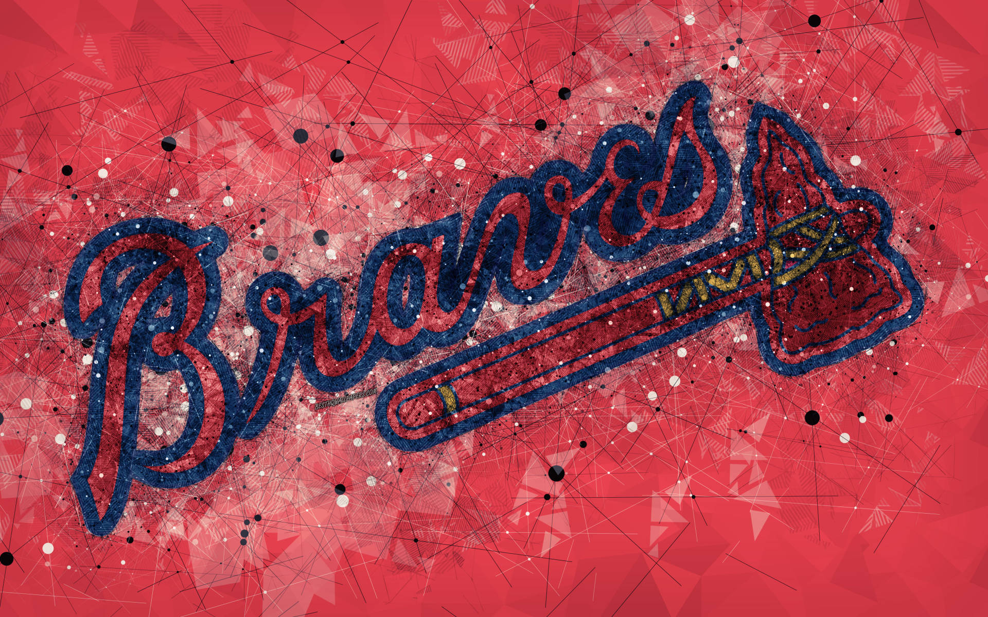 Atlanta Braves Geometric Background