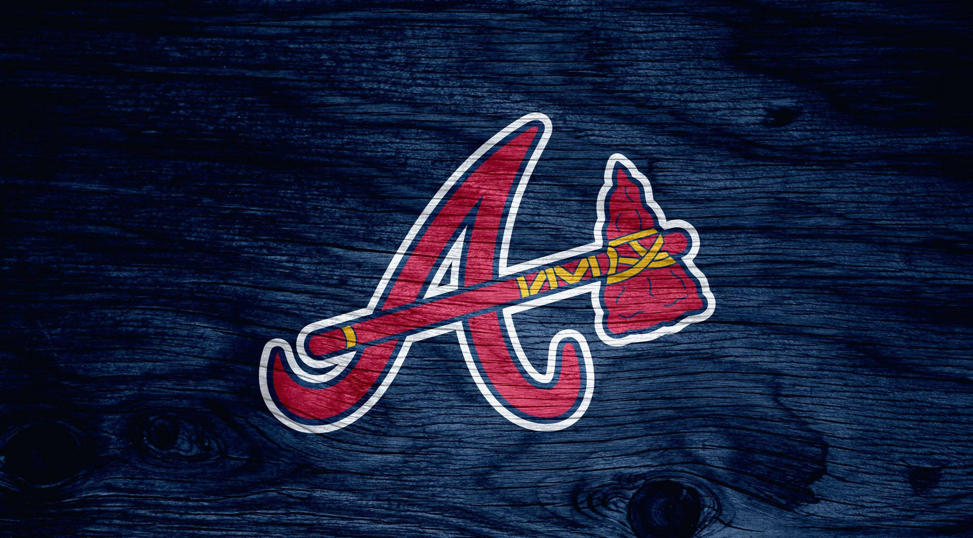Atlanta Braves On Timber Background
