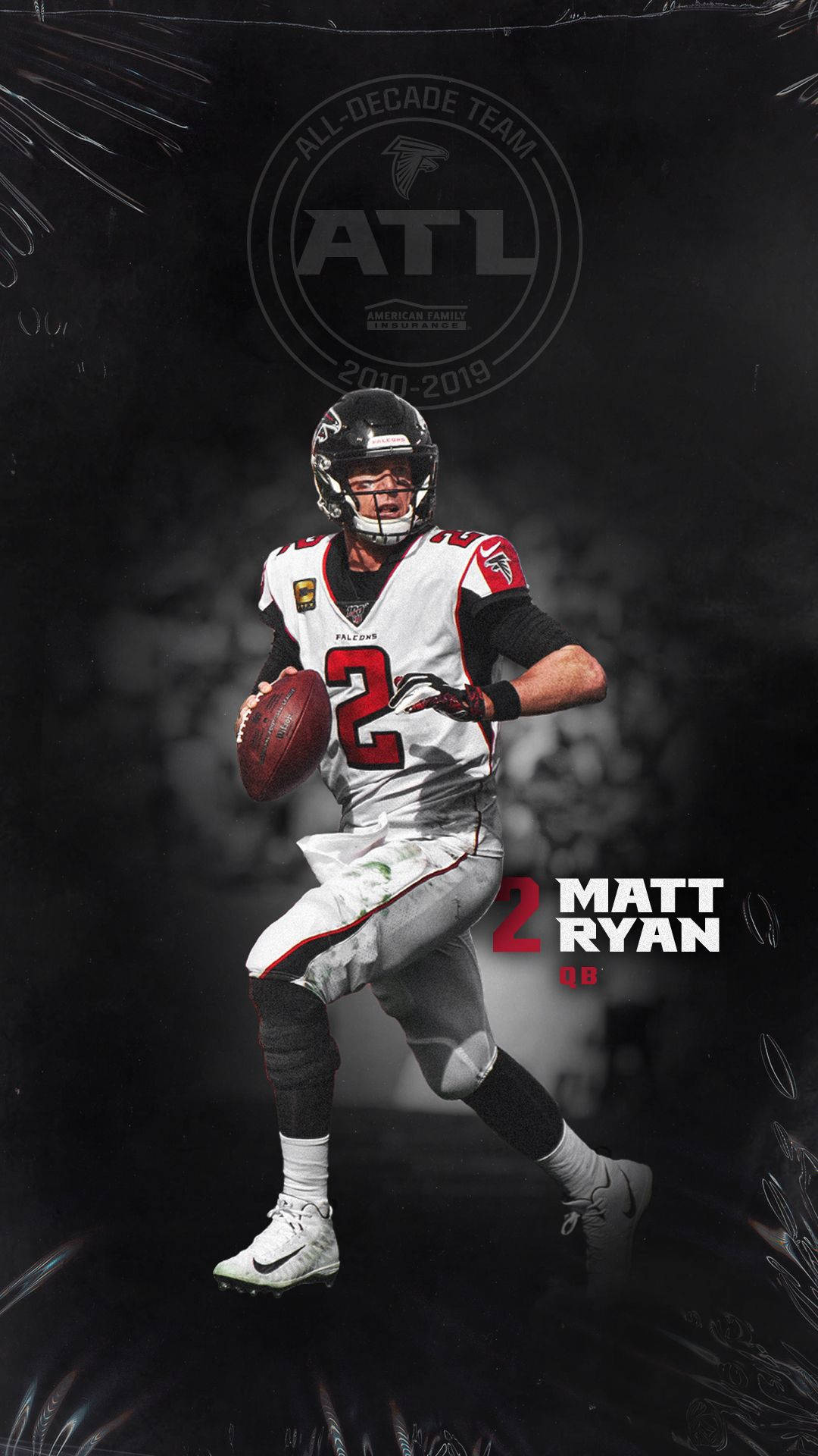 Atlanta Falcons Matt Ryan Black Background Background