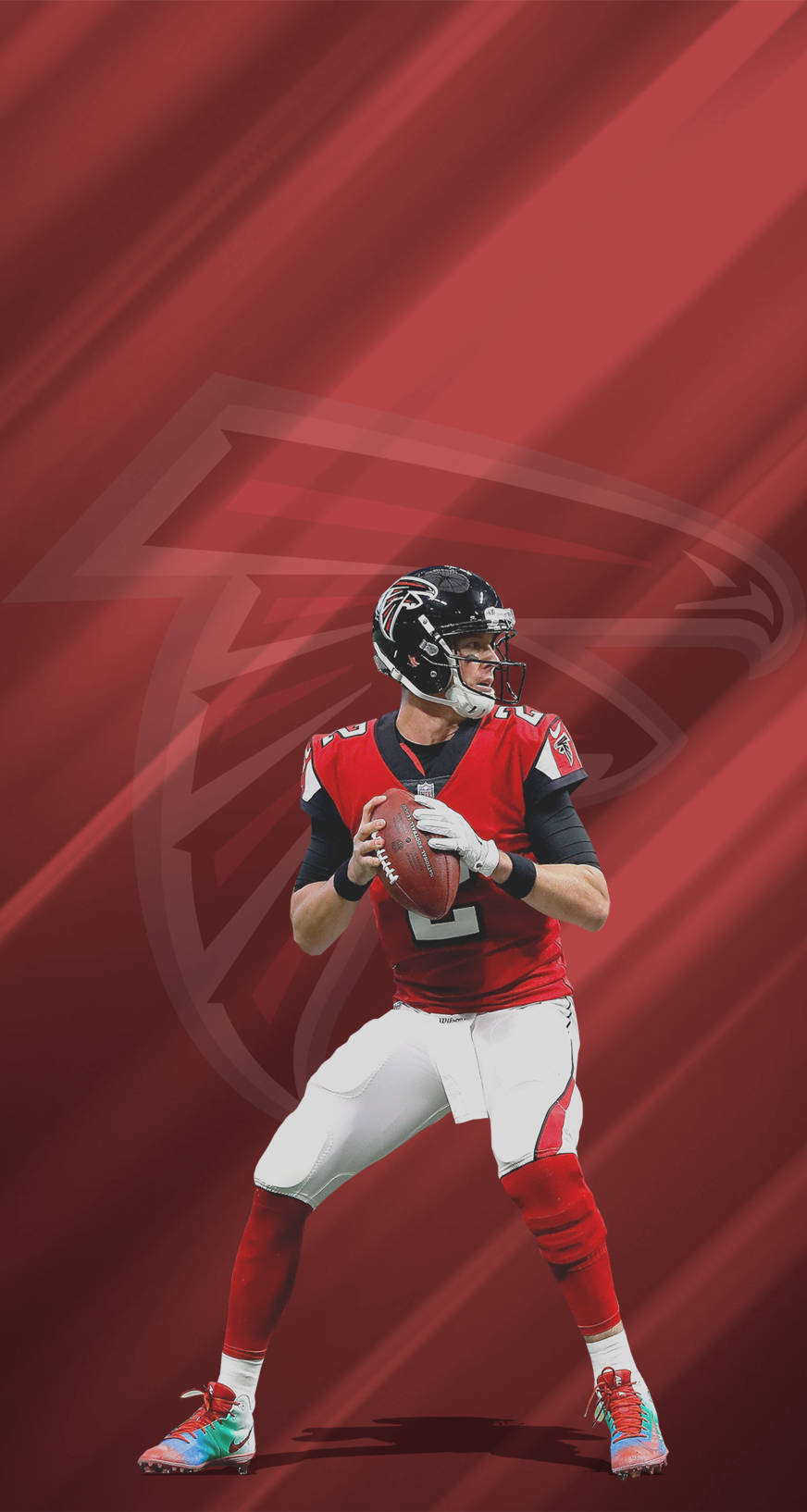 Atlanta Falcons Matt Ryan Red Background Background