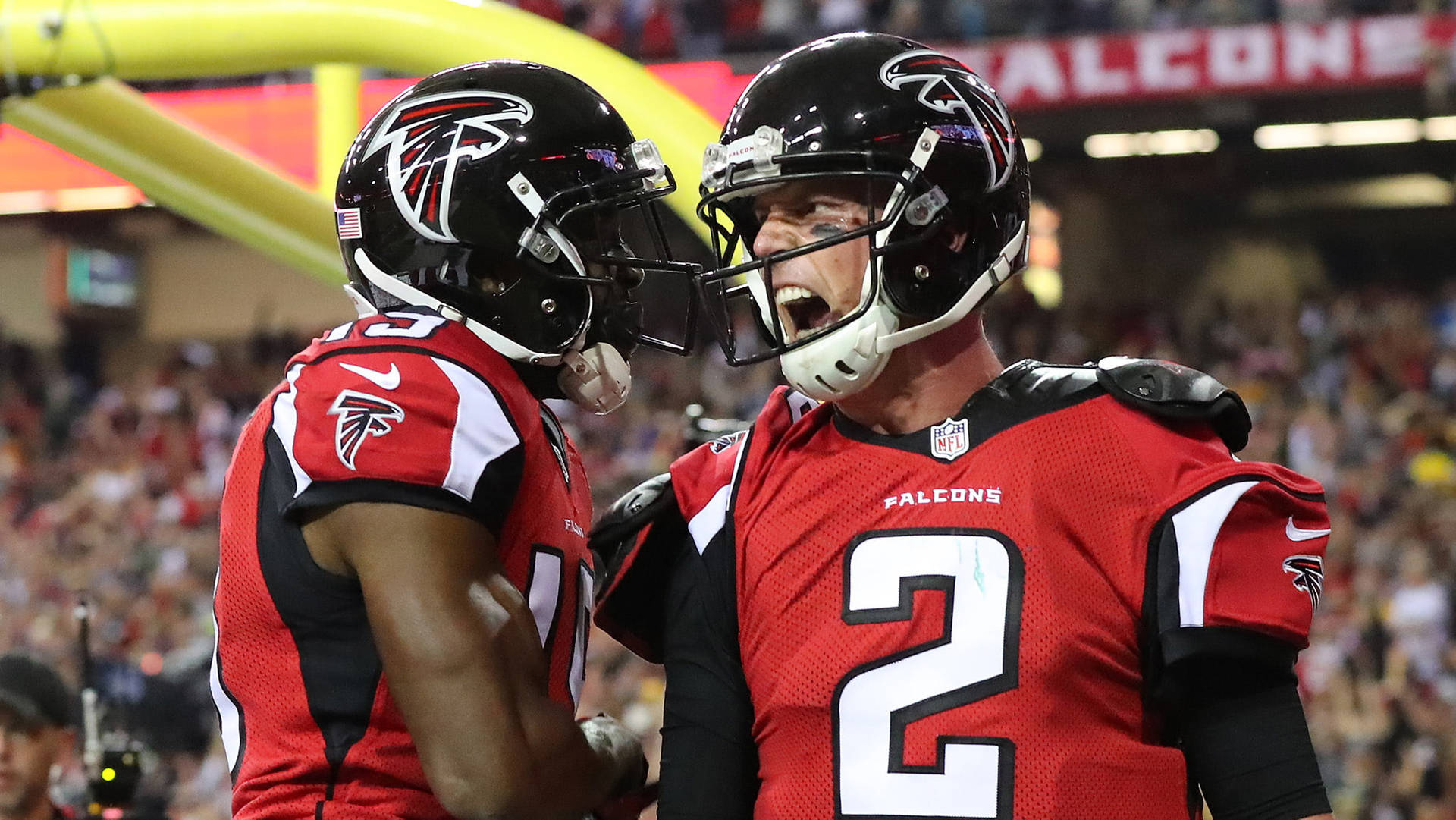 Atlanta Falcons Matt Ryan Shouting Background