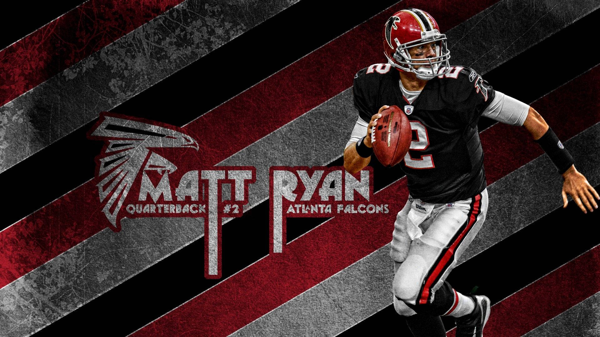 Atlanta Falcons Matt Ryan Striped Background Background