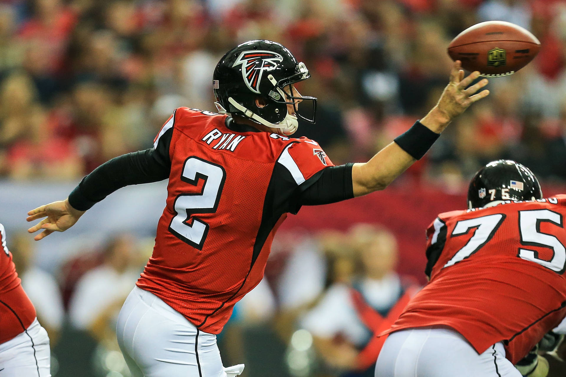 Atlanta Falcons Matt Ryan Throws Background