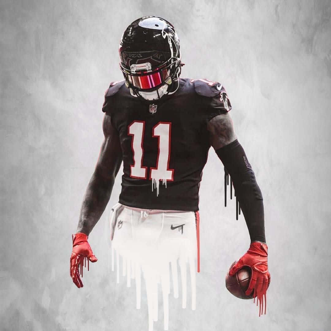 Atlanta Falcons Wide Receiver Julio Jones During A Game Background