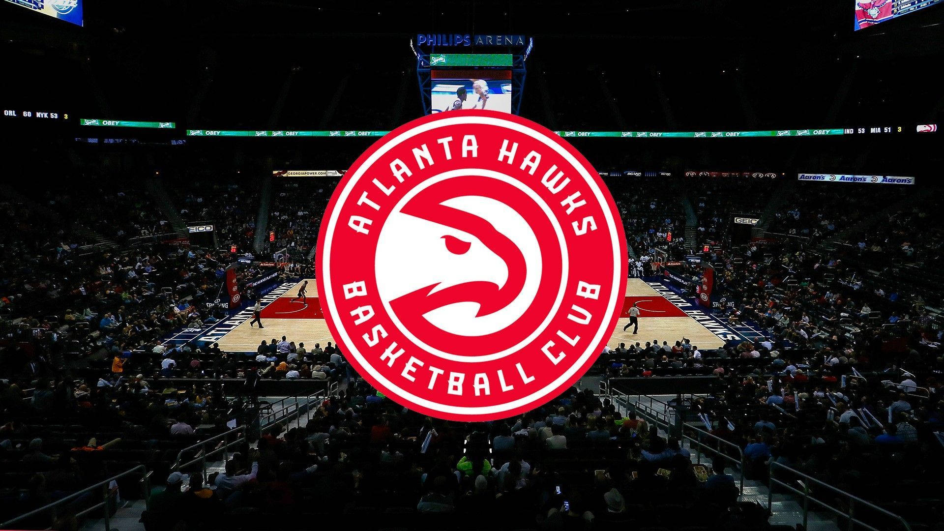 Atlanta Hawks Logo In Basketball Court