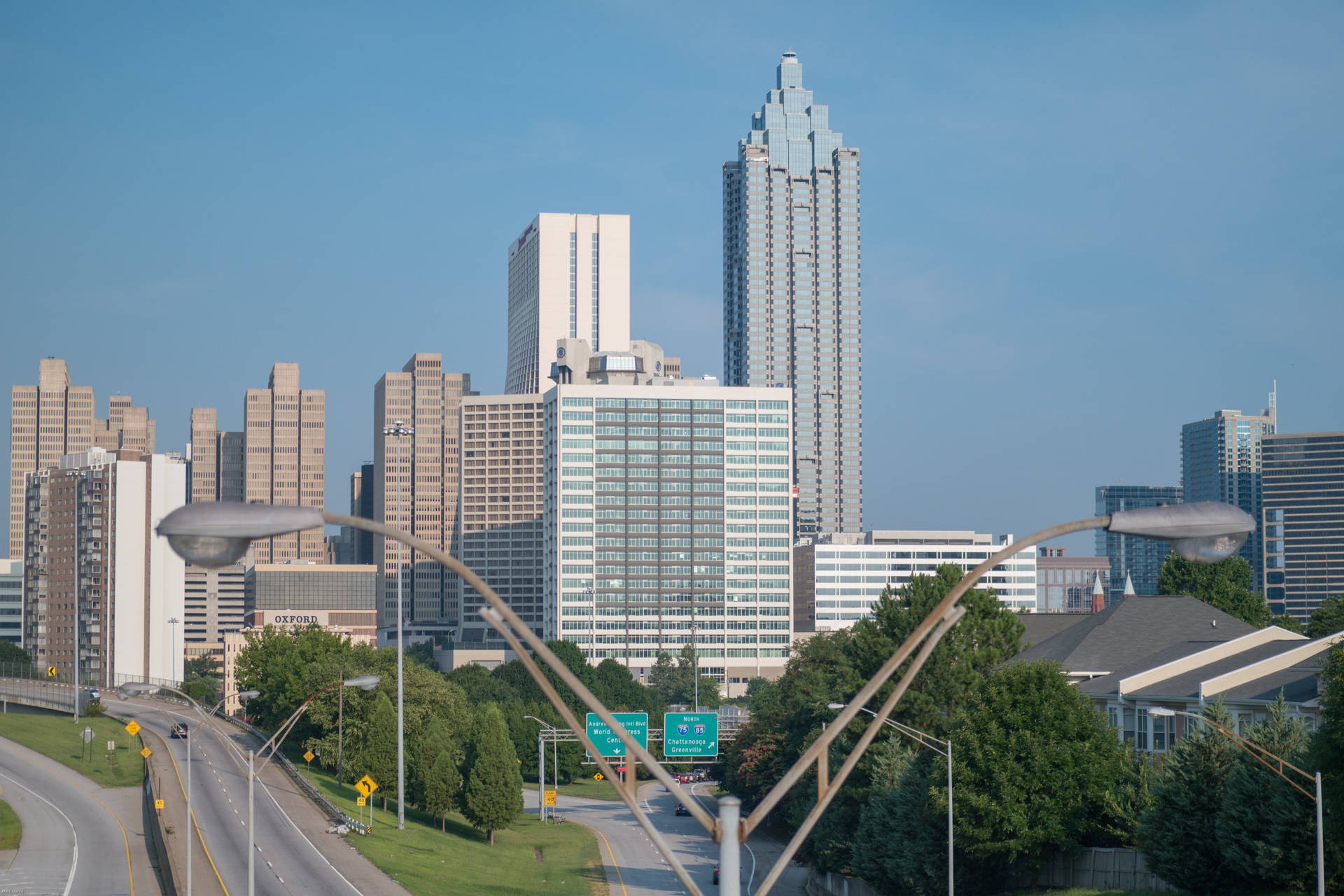 Atlanta Skyline Day View Background