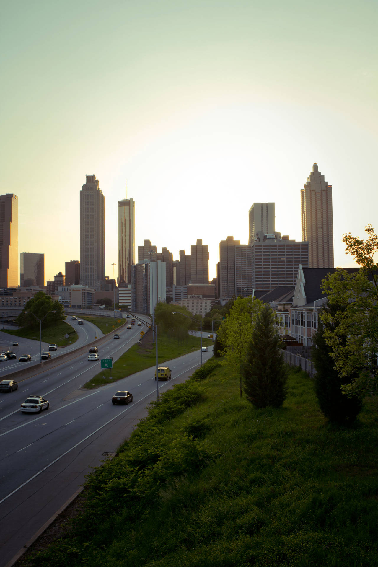 Atlanta Skyline During The Day Background