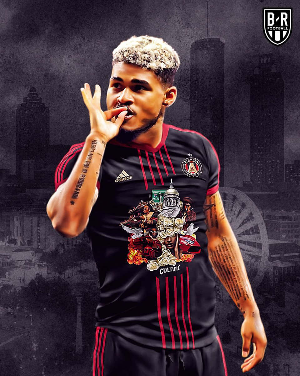 Atlanta United Cf Star Josef Martinez Donning The City Edition Kit Background