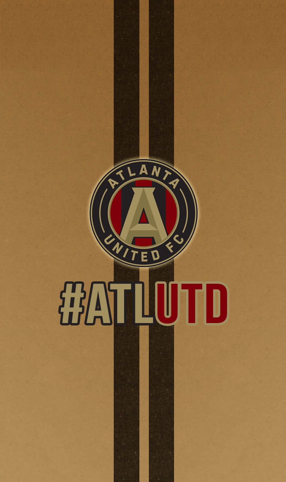 Atlanta United Fc Atlutd Logo In Brown