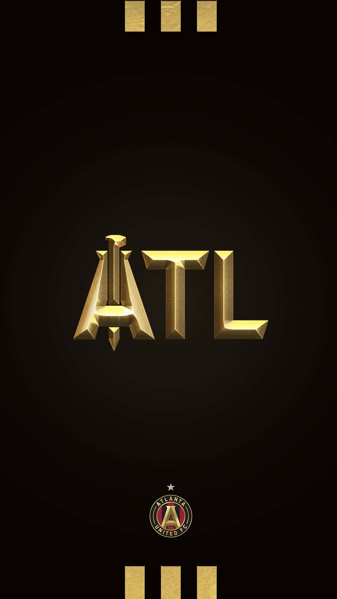 Atlanta United Fc In Gold Background