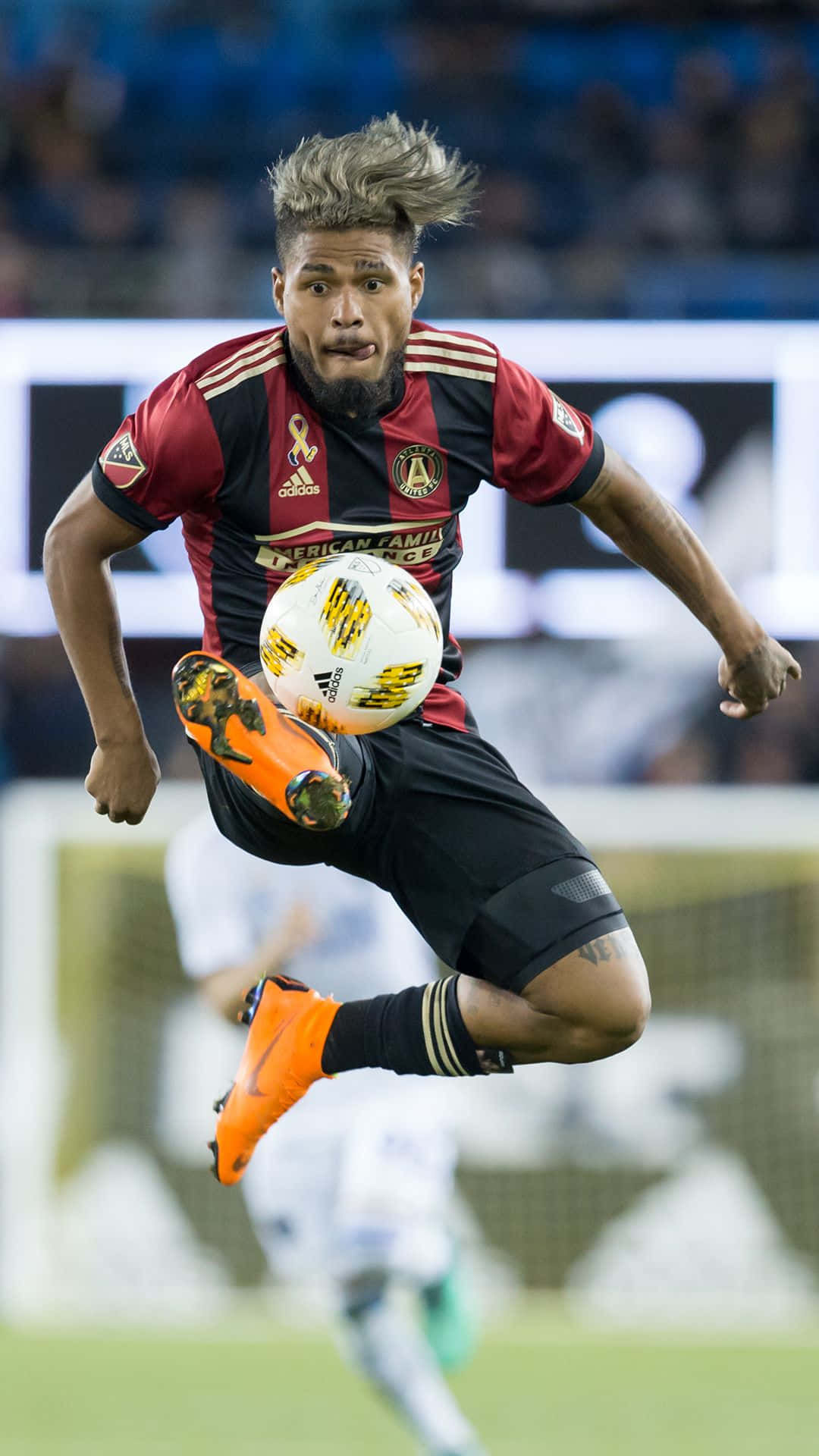 Atlanta United Fc Josef Martinez Mid Air Catch Background