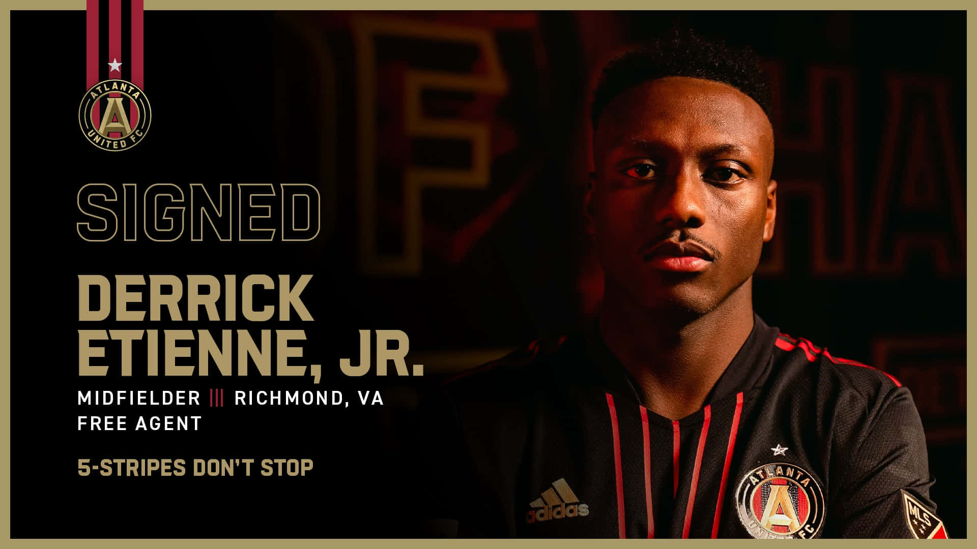 Atlanta United Fc Signed Free Agent Derrick Etienne Jr. Poster Background