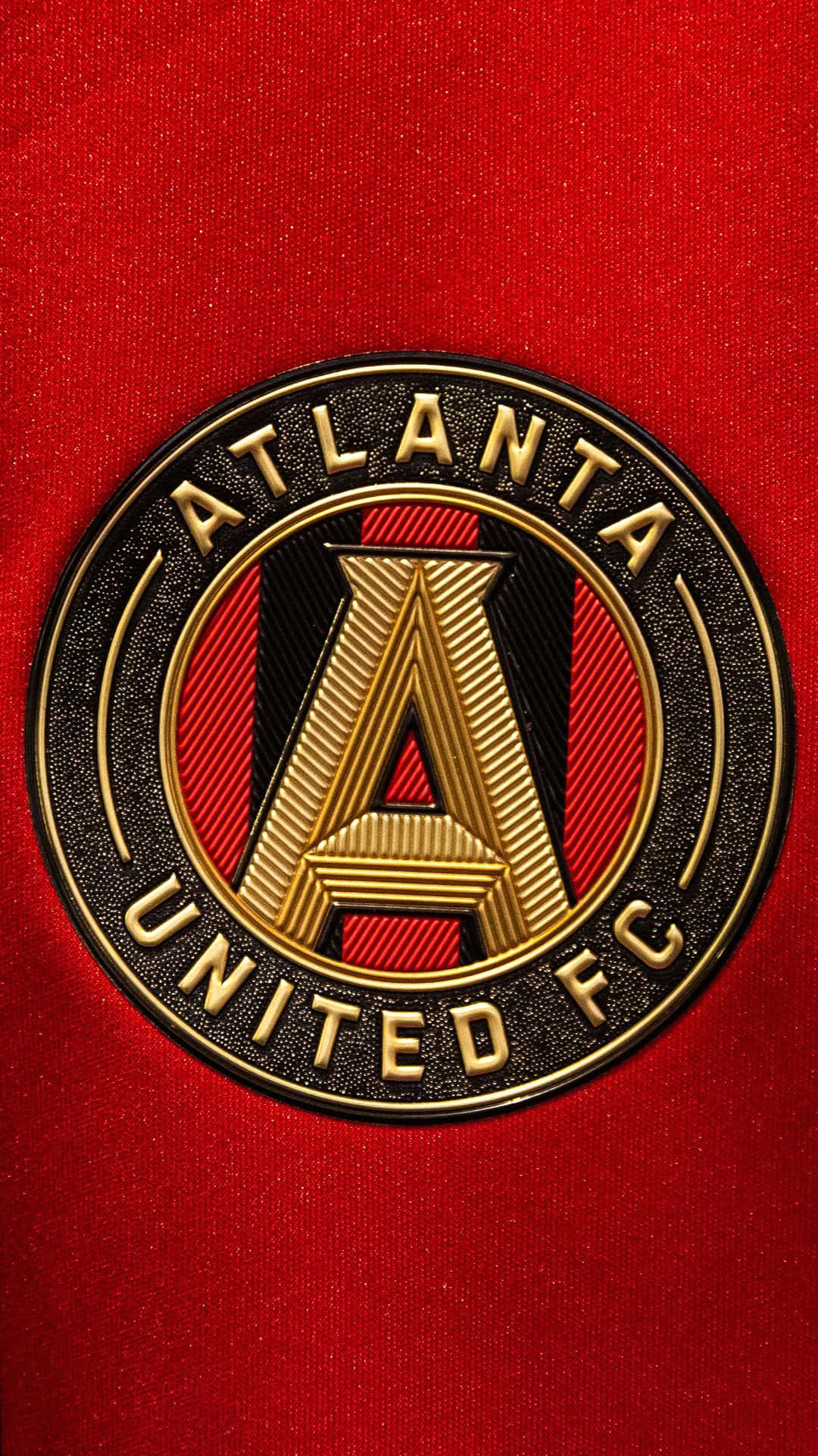 Atlanta United Fc Soccer Club In Red Background