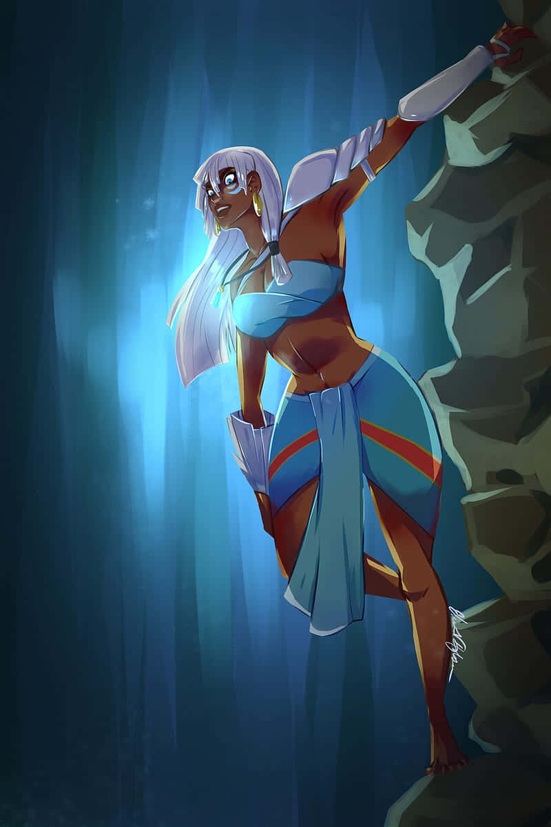 Atlantis The Lost Empire Princess Kida Climbing Background