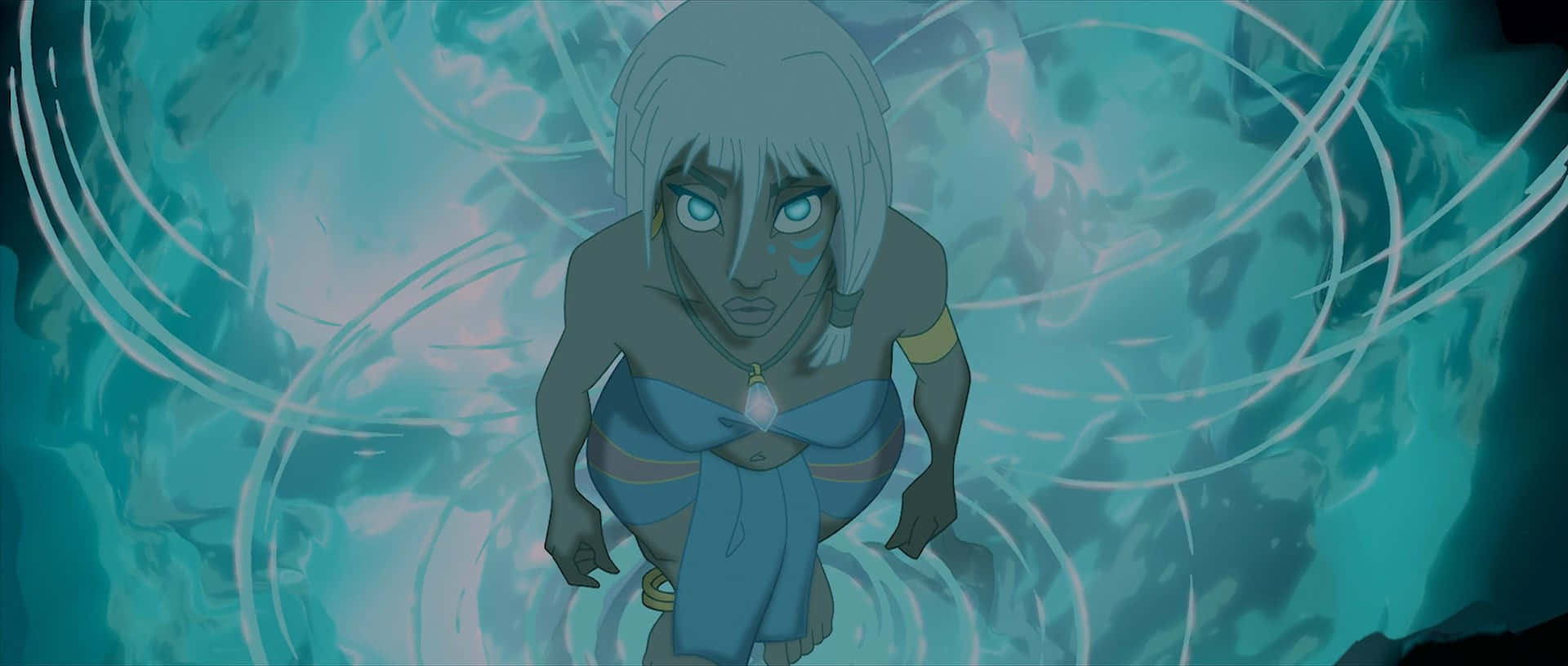 Atlantis The Lost Empire Princess Kida On Water Background