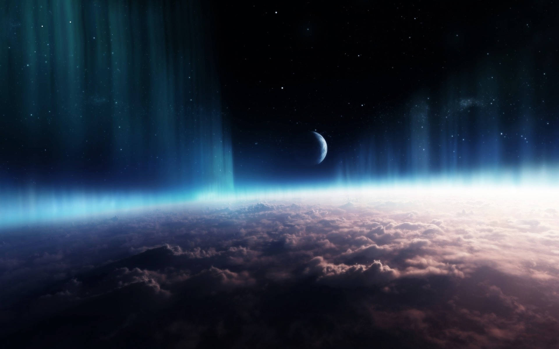 Atmosphere From Space Background Background